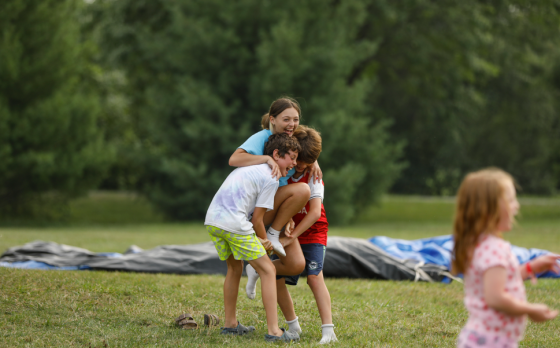 campers having fun